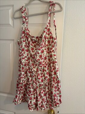 Wild Fable Target White Floral Tie-back Romper XXL